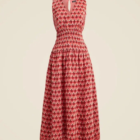 J. Crew Dresses & Skirts - J.Crew Hyacinth dress in block-print crepe de chine, Size XL, NWT